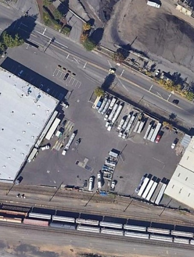 Aerial View Of Industrial Building Portland Oregon