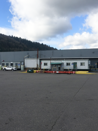 Industrial Building And Parking Lot Portland Oregon